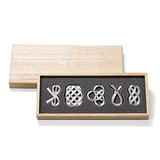 Function/Tin Chopstick Rest by "Knot" Paulownia Box 3-Pack, Set of 5