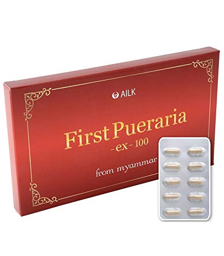 High Quality AILK First Pueraria Milifica EX100 Myanmar, 100 Natural Product, 1 Month Supply, 30 Capsules, Contains 6.6 ft (216 m) per tablet