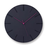 Remnos NTL13-10 BK Lemnos Analog Wall Clock, Curved Two Black, Diameter 13.4 x Depth 1.7 inches (340 x 42 mm)