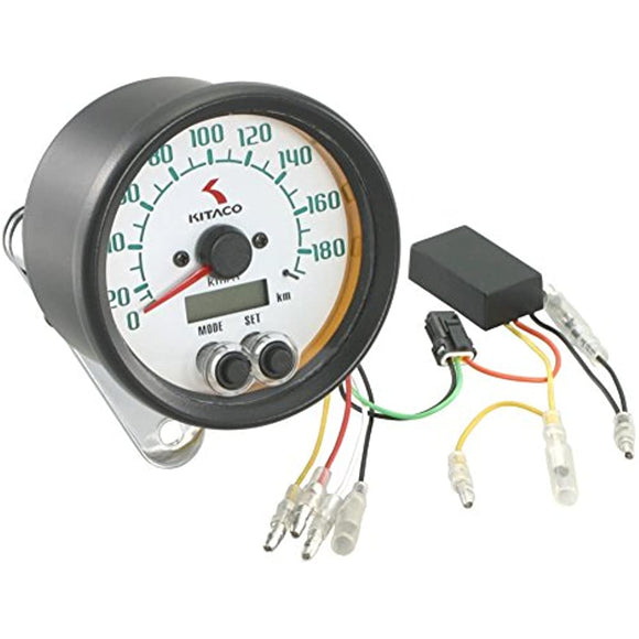 Kitaco 752-0710010 Electric Speedometer (3.1 inches (80 mm) Diameter, Universal (For 12 V Vehicles)