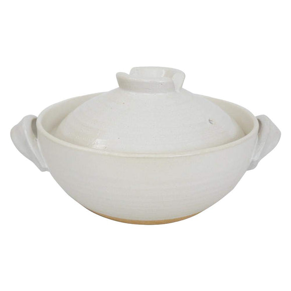 Maebata Heat Resistant Series No. 6 Pot, White Glazed 52426
