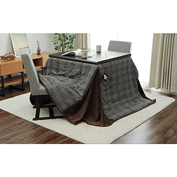 Kotatsu 6829699 Comforter, High Type, Rectangle, Tweed, Approx. 92.5 x 114.4 inches (235 x 290 cm), Gray