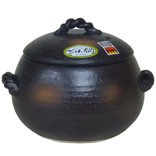 Misuzu Pottery Rice Pot, Rice Earthenware Pot, 7 Cups, Yokkaichi, Banko Ware