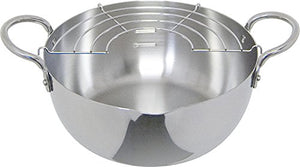 Urushiyama Metal Fried Pot with Ami 20cm Stainless Steel 12140
