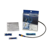 Swage LINE PAR686 Rear BRAKE HOSE KIT ALUMINUM (GOLD/BLUE) Clear Hose Balius-2 (97-06)