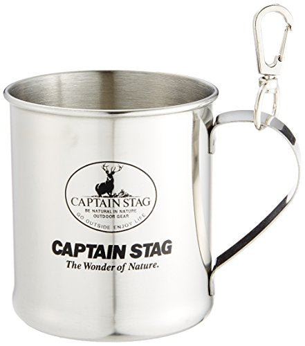 Captain Stag M-1244 Regerte Stainless Steel Mug, 10.1 fl oz (300 ml) (with Snap)