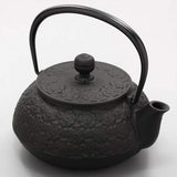 Teapot for Teapot with 5 Type New Sakura (Black-Baked) [Made in Japan] / Cold Fire Support/ Rock Casting / Nambu Tetsubin / Traditional Crafts
