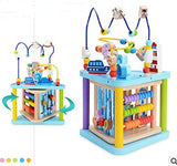 YOHO Bead Coaster Looping Toy Activity Cube Kids Educational Toy Wooden Multi-Play Set Play Center Series Educational Box Kids Toy
