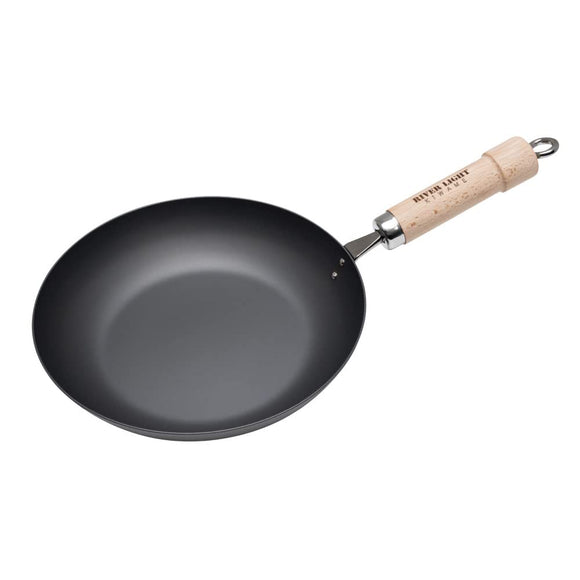 Riverlight Fry Pan, Ultra Japan IH Compatible, Made in Japan, Wok (8.7 inches (22 cm)