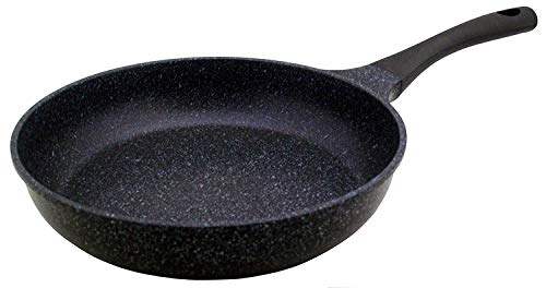 Tafuco Frying Pan Black 30cm Lightweight Diamond Marble Coating Gas Fire Only F-7130