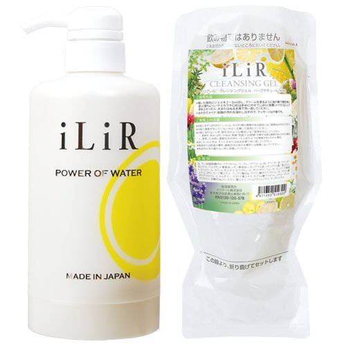 iLiR Makeup and Skin Cleansing Gel Herb Nature 400g Pump + Refill