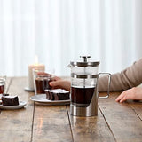 HARIO THSV-4-HSV Harrier 7 Press-type Coffee, Heat Resistant Glass, Stainless Steel, Practical Capacity: 20.3 fl oz (600 ml)