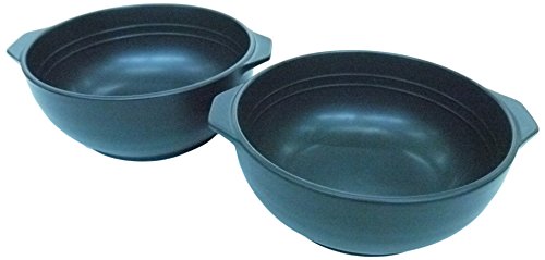 A set of 2 convenient multi-use bowl pots that can be used for direct fire