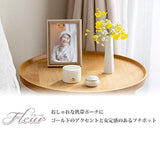 Soul Petite Pot Mini Urn Portable Fleur Cosmetics White Brass Hand Held Minute Urn Portable Pouch White