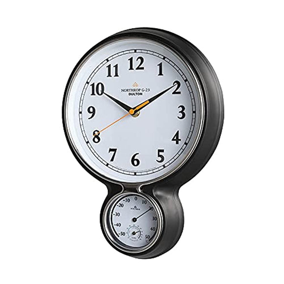 H20-0245MBK WALL CLOCK NORTHROP G-23 M.BLACK Wall Clock with Classic Hygrometer