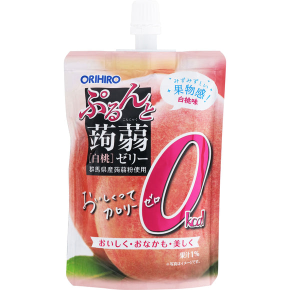 Orihiro Plandu Purunto Konjac Jelly Zero Calorie White Peach 130g