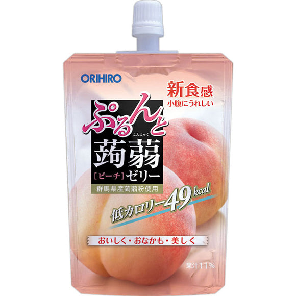 ORIHIRO PLANDU Prunto Konjac Jelly Standing Peach 130g