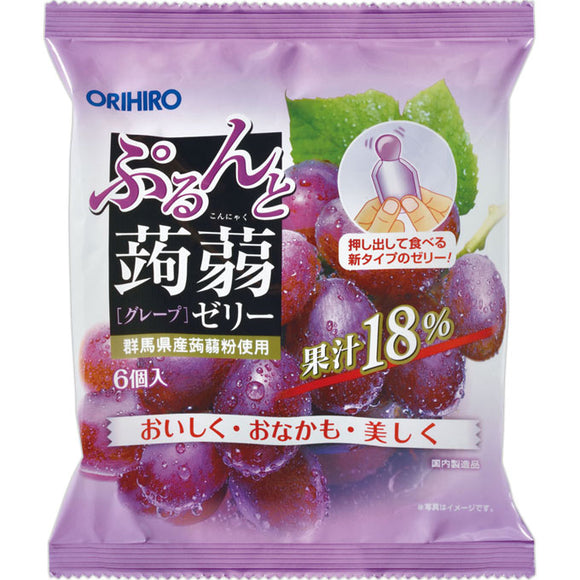 Orihiro Plandu Purun and Konjac Jelly Pouch Grape 20g x 6