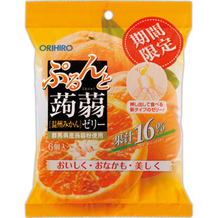 ORIHIRO Prun and Konjac Jelly New Pouch Wenshu Mandarin 20g×6