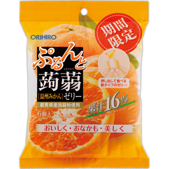 Orihiro Purun and Konjac Jelly New Pouch Satsuma Mandarin 20g x 6