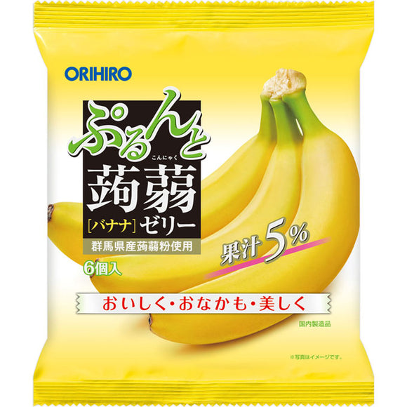 Orihiro Plandu Purun and Konjac Jelly Pouch Banana 20g x 6