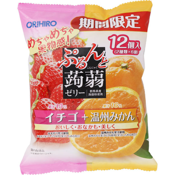 Orihiro Plandu Purun and Konjac Jelly Strawberry + Satsuma Mandarin 20g x 12
