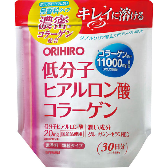 Orihiro Low Molecular Weight Collagen Hyaluronate Bag Type 180g