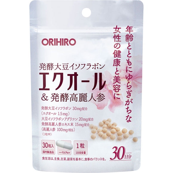 ORIHIRO PRANDU Equol & Fermented Koryo Ginseng 30 tablets