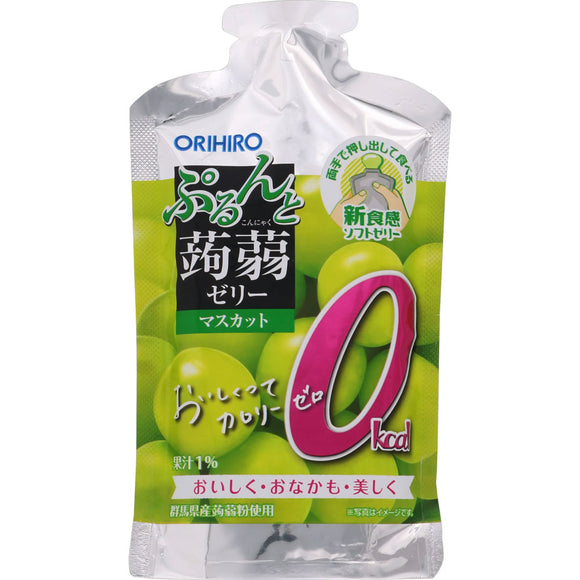 Orihiro Plandu Purun and Konjac Jelly Pouch Shot Calorie Zero Muscat 100g