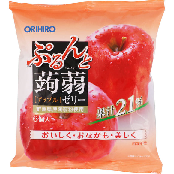 Orihiro Plandu Purun and Konjac Jelly Pouch Apple 20g x 6