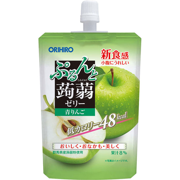 Orihiro Plandu Orihiro) Purun and Konjac Jelly Standing Green Apple 130g