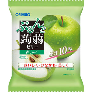 Orihiro Plandu Orihiro) Purun and Konjac Jelly Pouch Green Apple 20g x 6