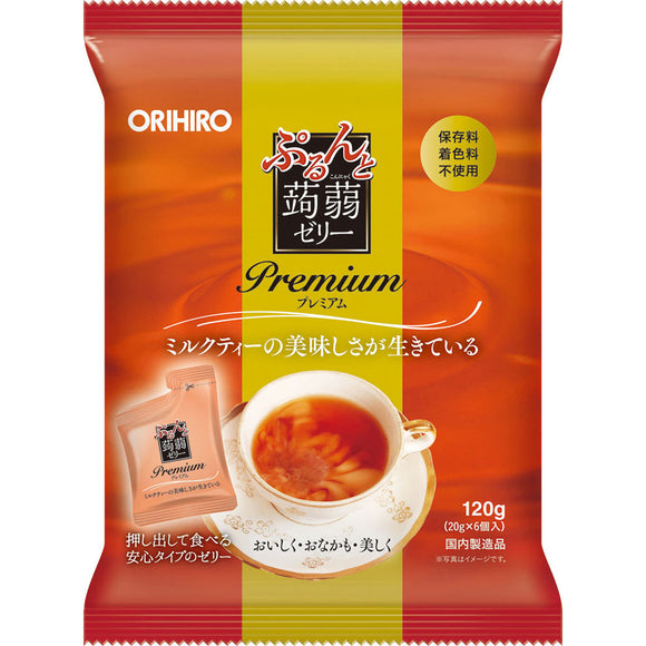 Orihiro Plandu Premium Purunto Konjac Jelly Milk Tea 20g x 6 pieces