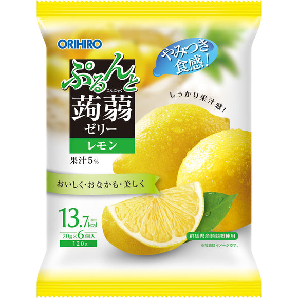 Orihiro Plandu Orihiro) Purun and Konjac Jelly Pouch Lemon 20g x 6