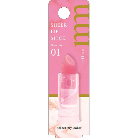 Star Lab Cosmetics Beauty World Millico Shear Lipstick MLC501 Pure Pink