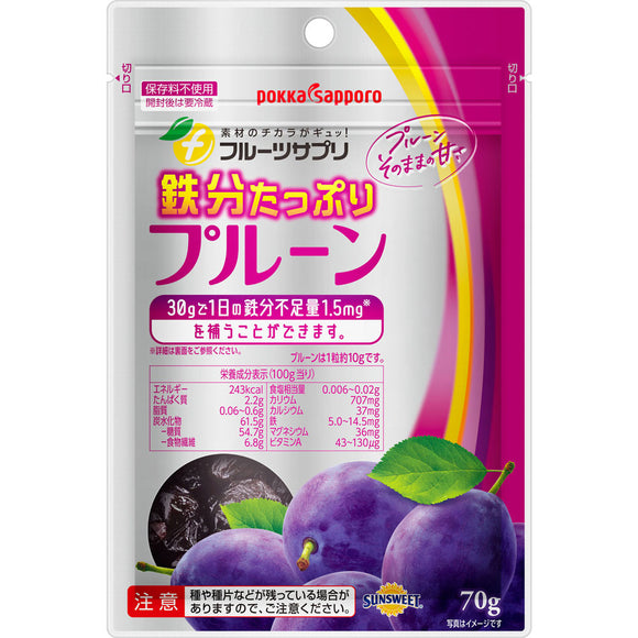 Pokka Corporation Fruit Supplement Iron-rich Prune 70g
