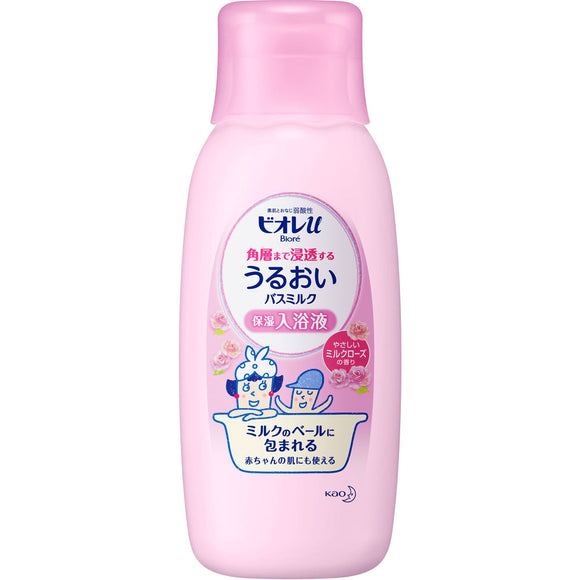 Kao Biore u Moisturizing bath milk that penetrates into the stratum corneum Milk rose scent Body 600ML