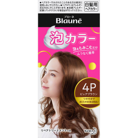Kao Blaune Foam Color 4P Pure Brown 108ml (Non-medicinal products)