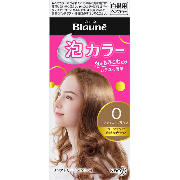 Kao Blaune Foam Color 0 Shiny Brown 108ml (Non-medicinal products)
