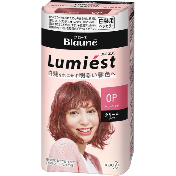 Kao Blaune Lumiest Hair Color 0P Berry Pink 108g (Non-medicinal products)