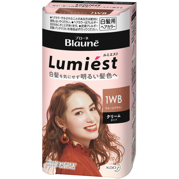 Kao Blaune Lumiest Hair Color 1WB Warm Brown 108g (Non-medicinal products)