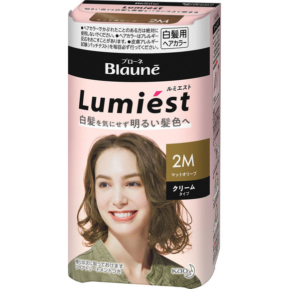 Kao Blaune Lumiest Hair Color 2M Matte Olive 108g (Non-medicinal products)