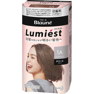 Kao Blaune Lumiest Hair Color 1A Cool Ash 108g (Non-medicinal products)