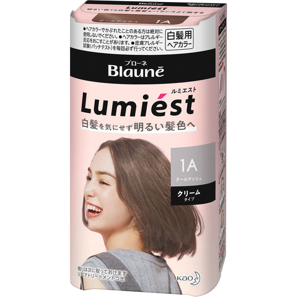 Kao Blaune Lumiest Hair Color 1A Cool Ash 108g (Non-medicinal products)