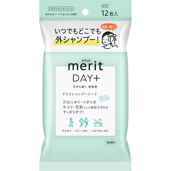 Kao Merit Day Plus 12 Dry Shampoo Sheets