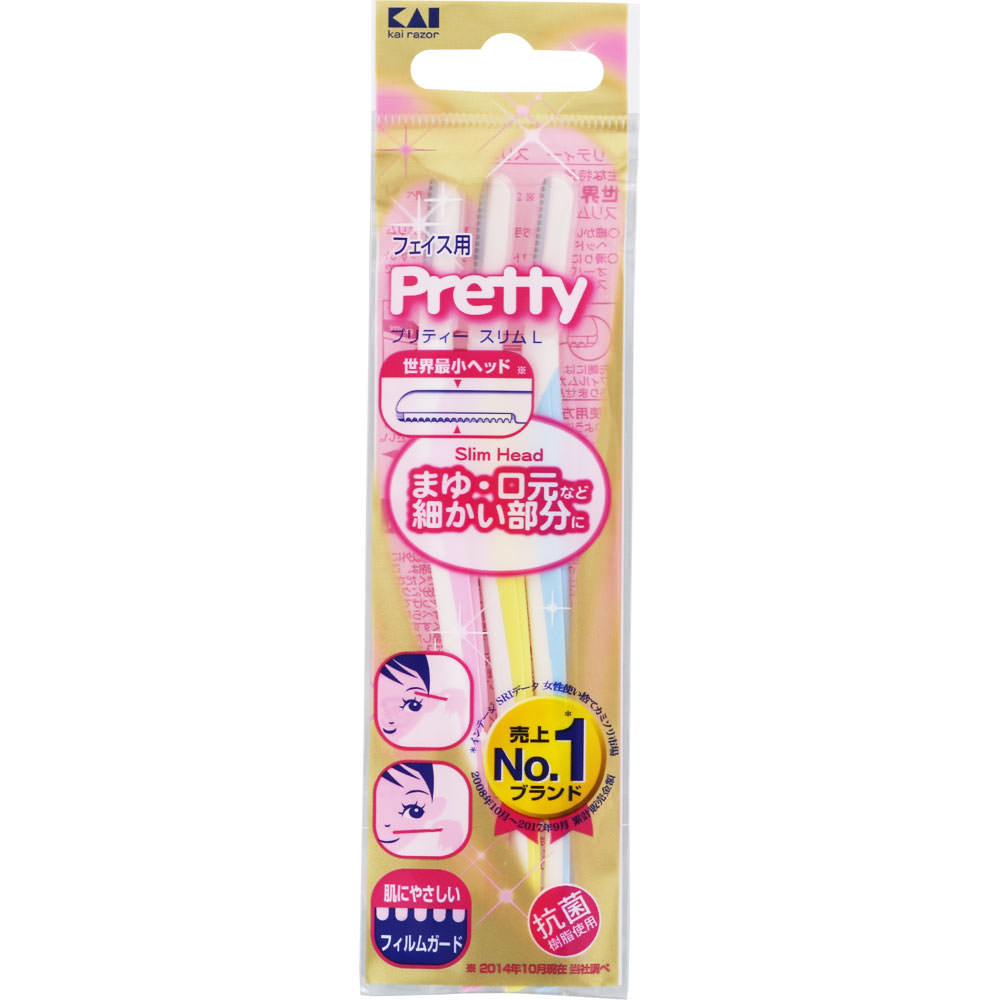 Kai Eyebrow Razor Pretty Slim L 3 pieces – Goods Of Japan