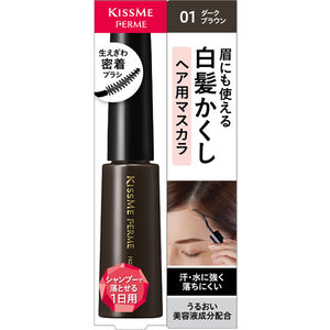 Isehan Kiss Me Ferme White Hair Cover Mascara 01 Dark Brown 10G