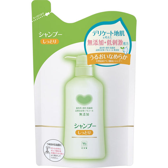 Milk Soap Kyoushinsha Cow Brand Additive Shampoo Moist Refill 380Ml