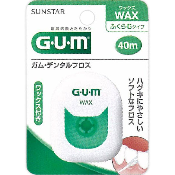 Sunstar Gum Dental Floss Wax Puffy Type 40M