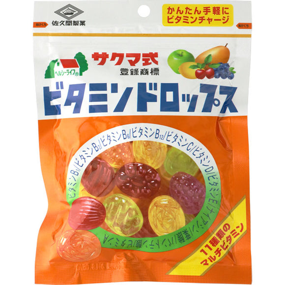 Sakuma Confectionery Vitamin Drops Bag Type 135g
